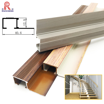 Bullnose Aluminum Step Edge Trim Anodized Extruded Aluminum Stair Nosing