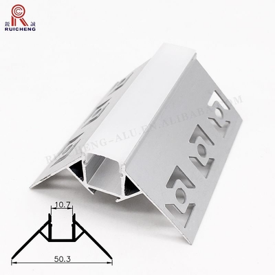 Angle Aluminium LED Strip Light Profile 0.8mm Thickness Sandblasting Finish