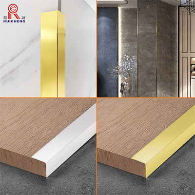 3mm Right Angle Aluminium Extrusion , Gold Anodised Aluminium Angle