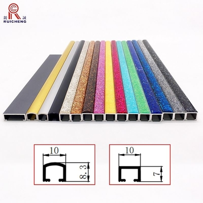 U Shape Listello Tile Trim , 6463 Aluminum Mosaic Trim In Bathroom