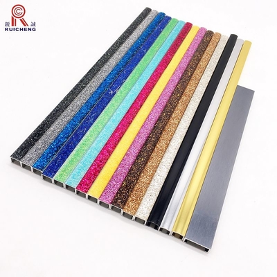 U Shape Listello Tile Trim , 6463 Aluminum Mosaic Trim In Bathroom