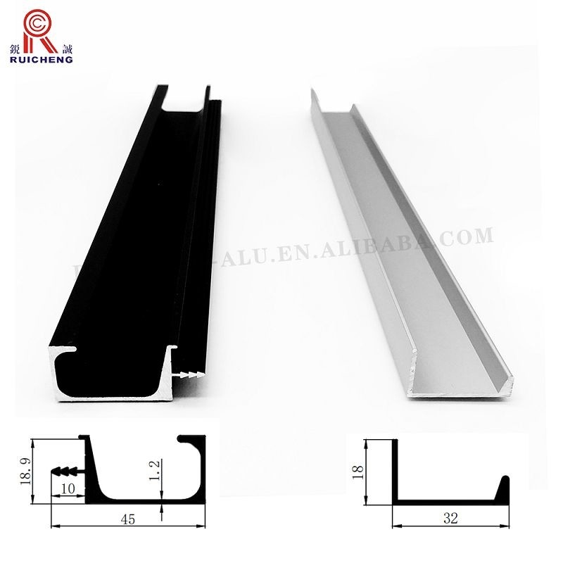 Rush Resistant Aluminium Handle Profile , 1.2mm Thick Kitchen J Profile Handle